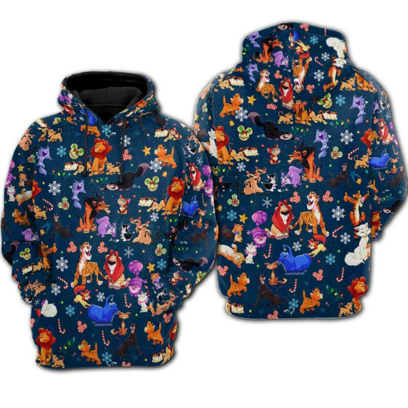 All Cat Characters 3d Hoodie Zip Hoodie