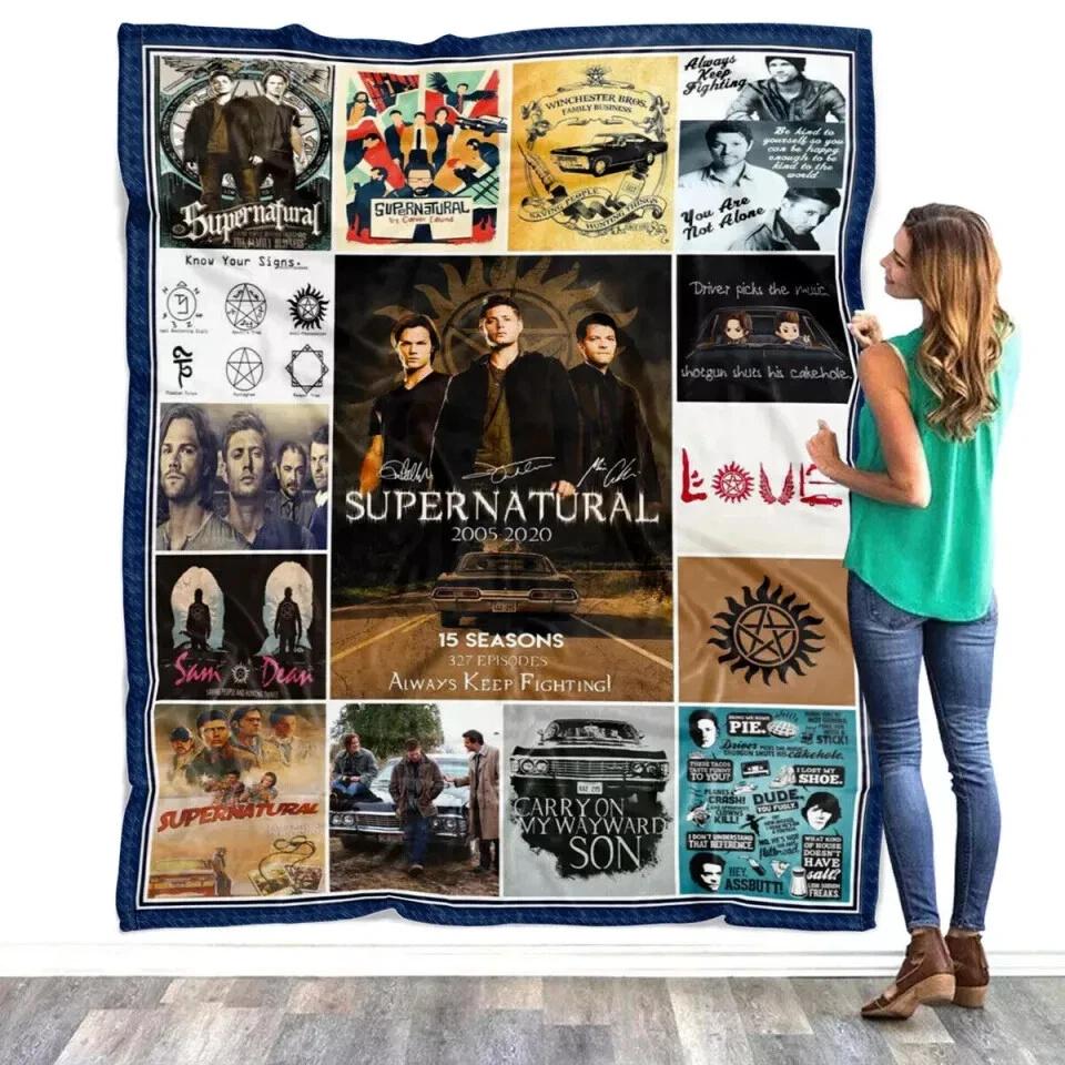 15 Years Of Supernatural Fleece Sherpa Blanket