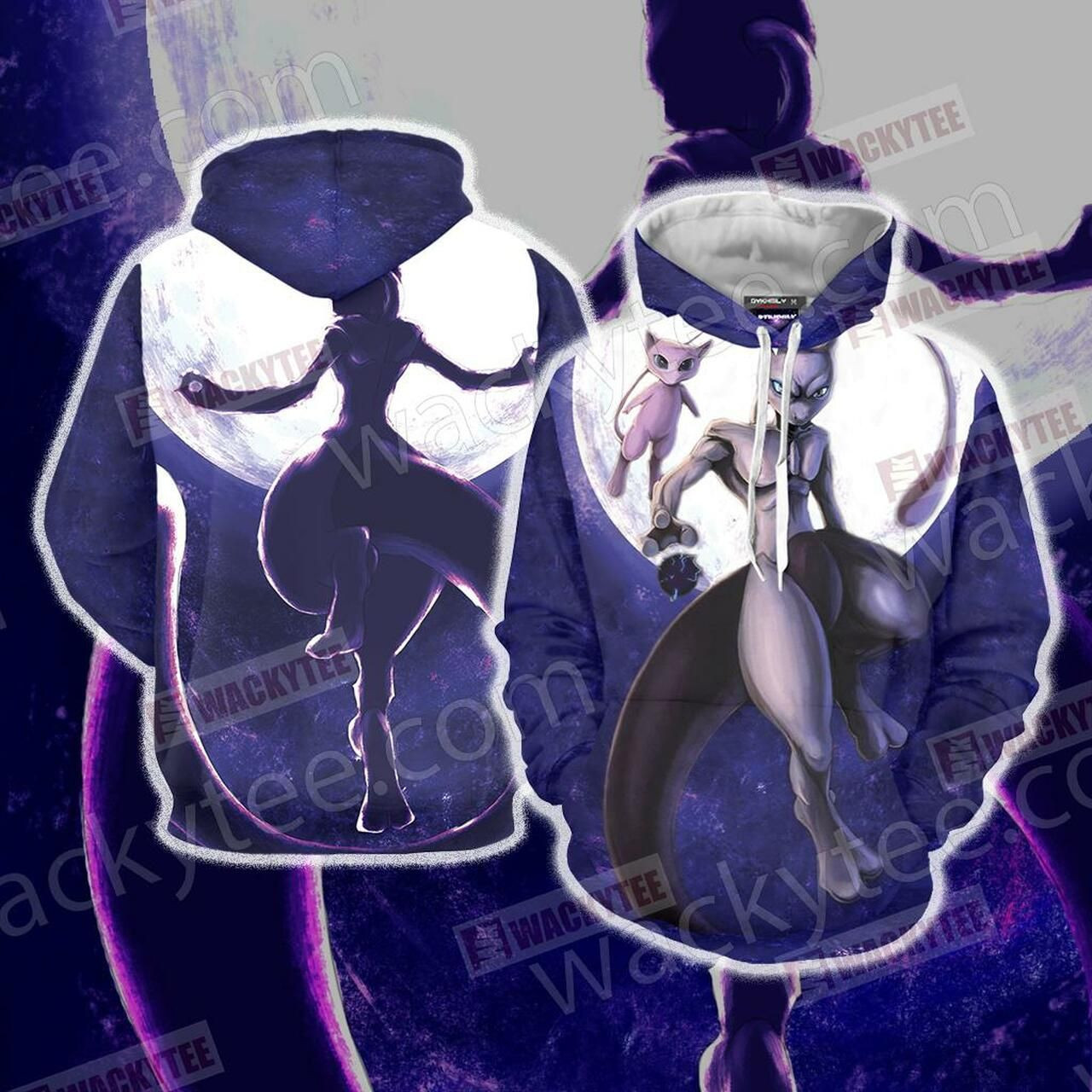 Pokemon Mewtwo Unisex 3D All Over Print Hoodie & Zip Hoodie