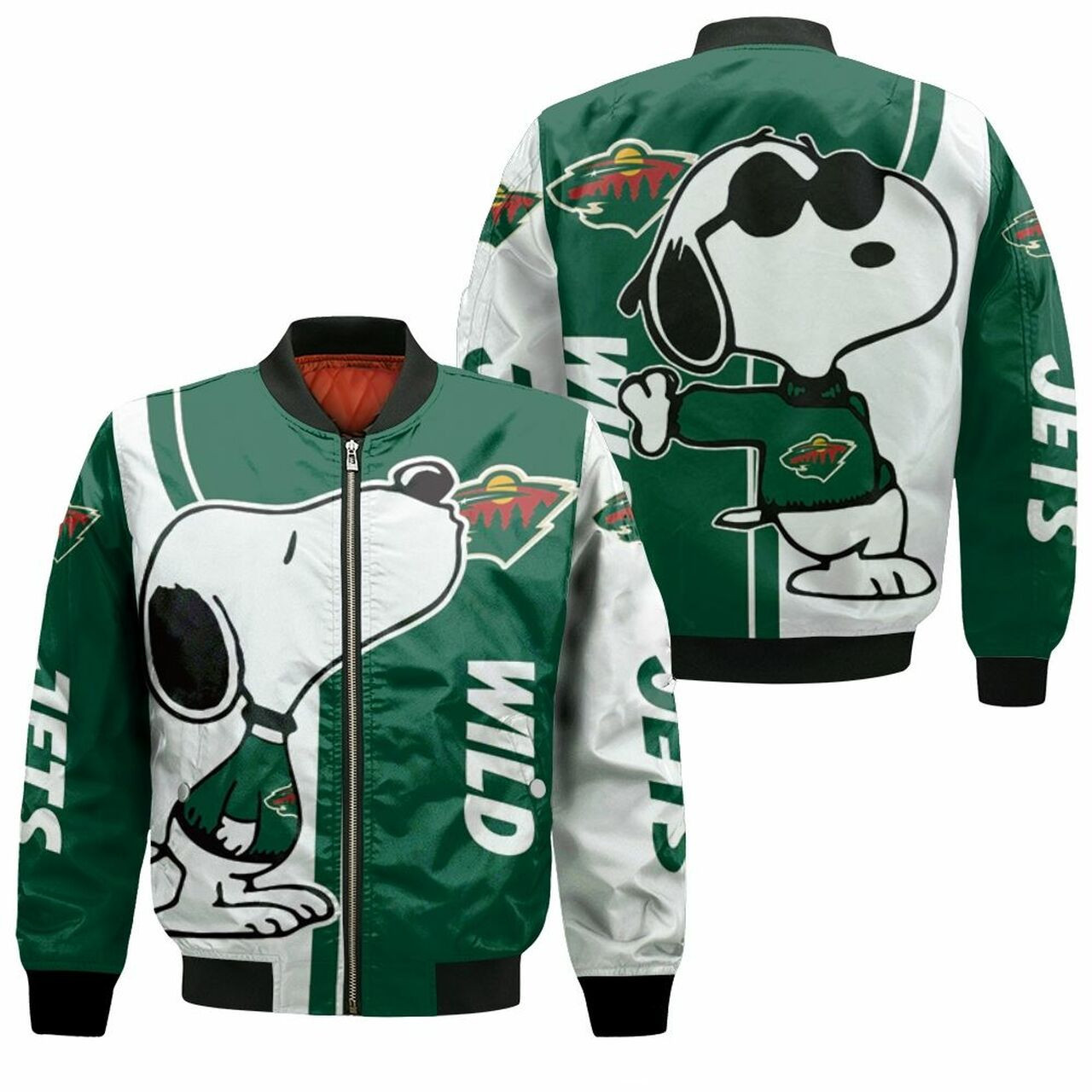 Minnesota Wild Snoopy Lover Bomber Jacket