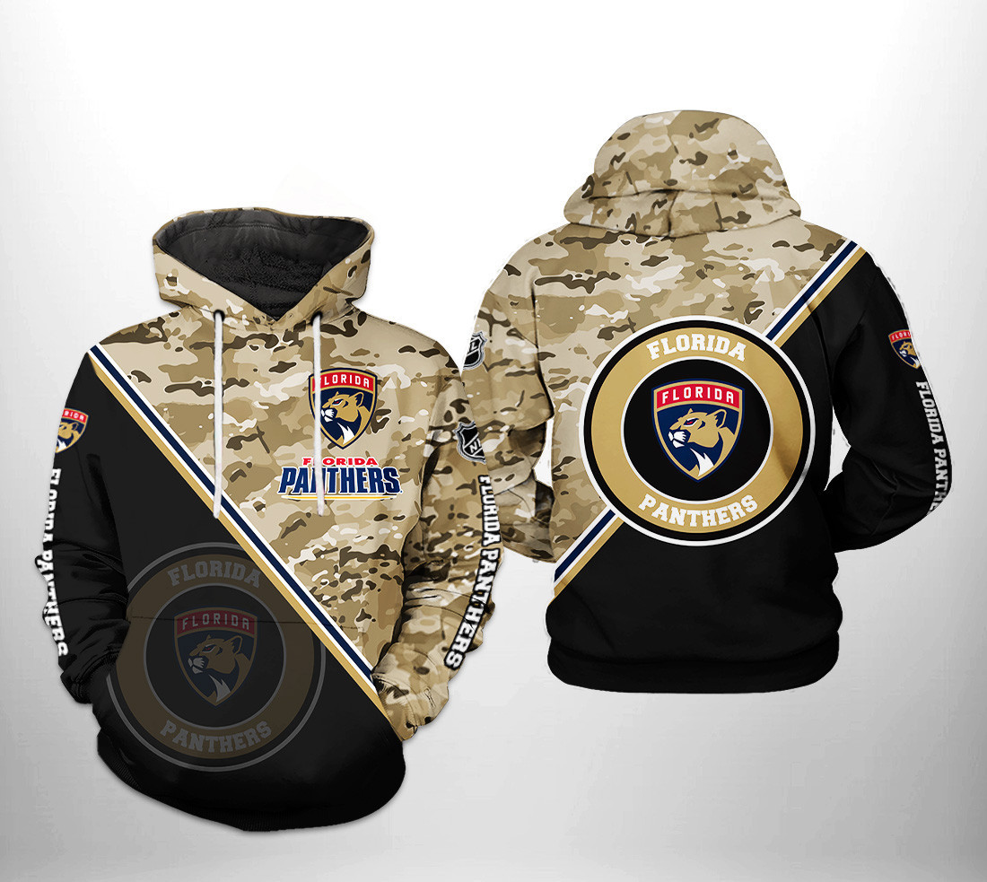 Florida Panthers Camo Team 3D All Over Print Hoodie & Zip Hoodie