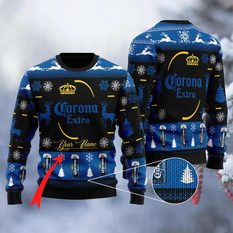 Personalized Corona Extra Ugly Christmas Sweater