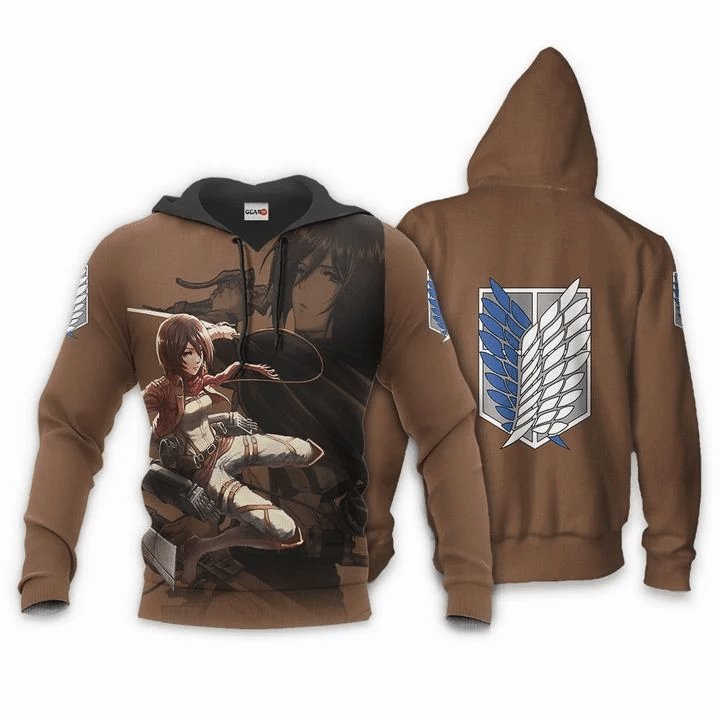 Aot Mikasa Ackerman Attack On Titan 3d Hoodie Zip Hoodie