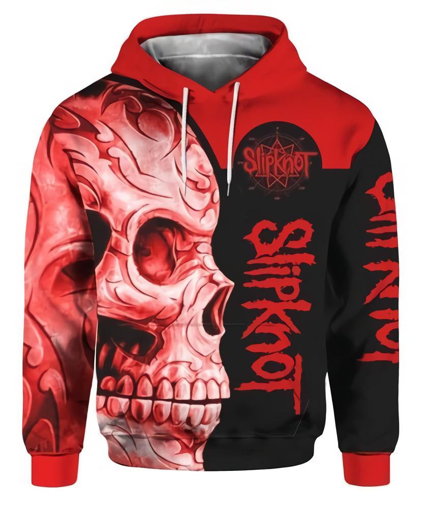 Slipknot Music Band, Slipknot Logo Sugar Skull Aop Hoodie