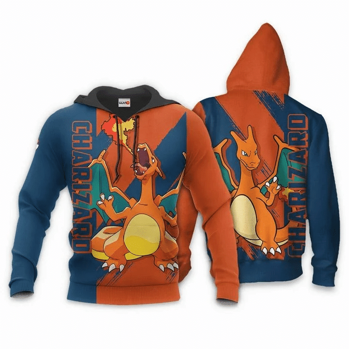 Charizard Pokemon  3d Hoodie Zip Hoodie
