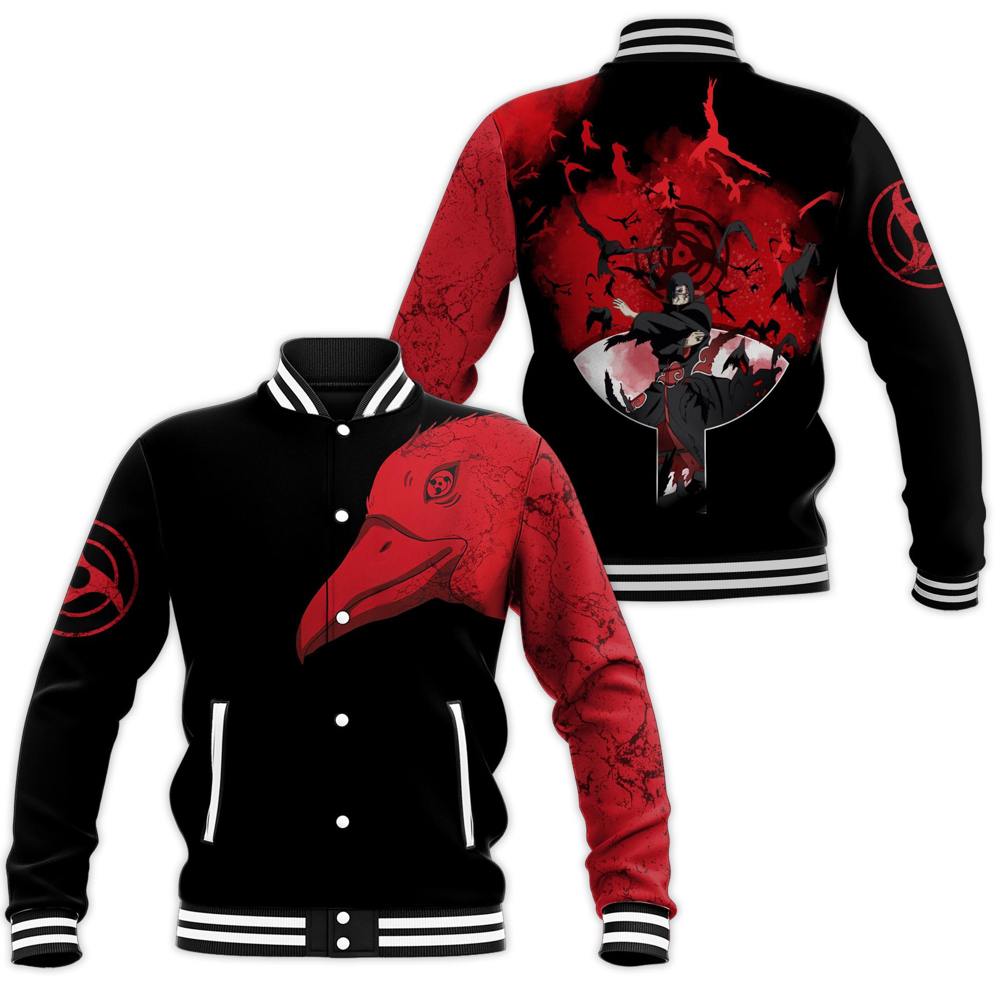 Uchiha Itachi Naruto Anime Fan Gift, Uchiha Itachi Akatsuki, Itachi Sharingan Eyes Baseball Jacket