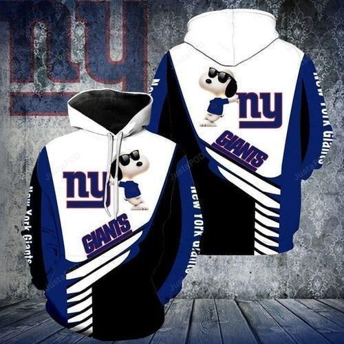 Snoopy New York Giants 3D All Over Print Hoodie & Zip Hoodie