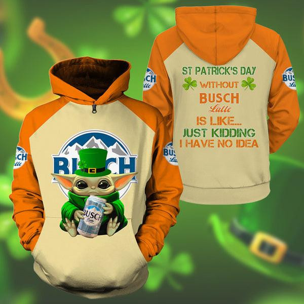 Yoda Busch Latte St Patrick Day Hoodie, Gift For Fan 3d All Over Print Shirt Hoodie