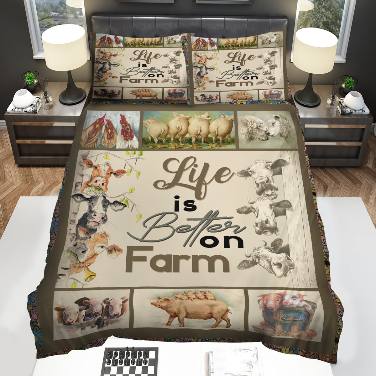 Farmer Bedding Set Life Is Better On Farm Duvet Covers