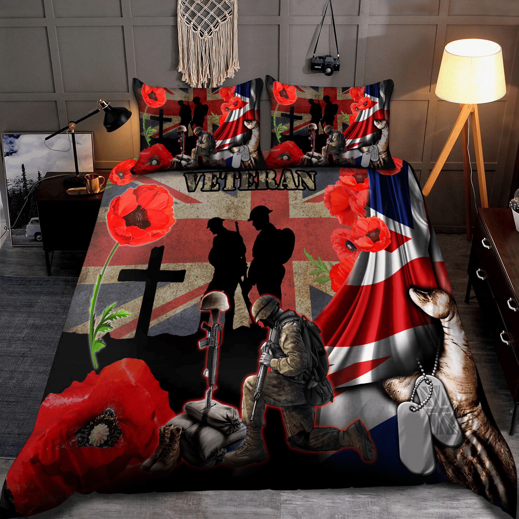 Veteran Bedding Set UK Veteran Honor The Fallen Duvet Covers
