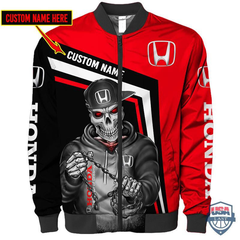 Honda Ghost Rider Custom Name Bomber Jacket