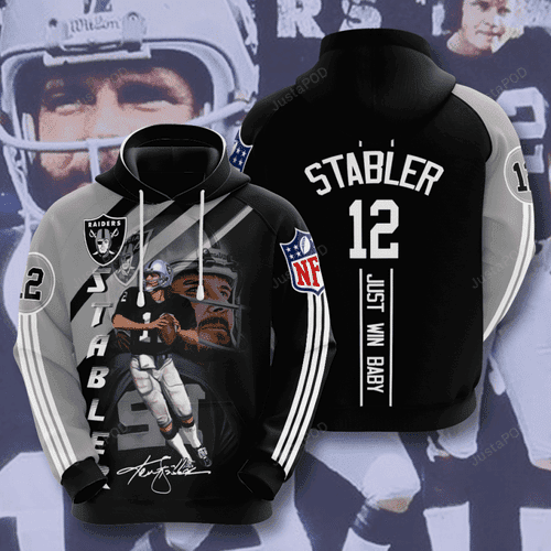 Las Vegas Raiders Ken Stabler 3D All Over Print Hoodie & Zip Hoodie