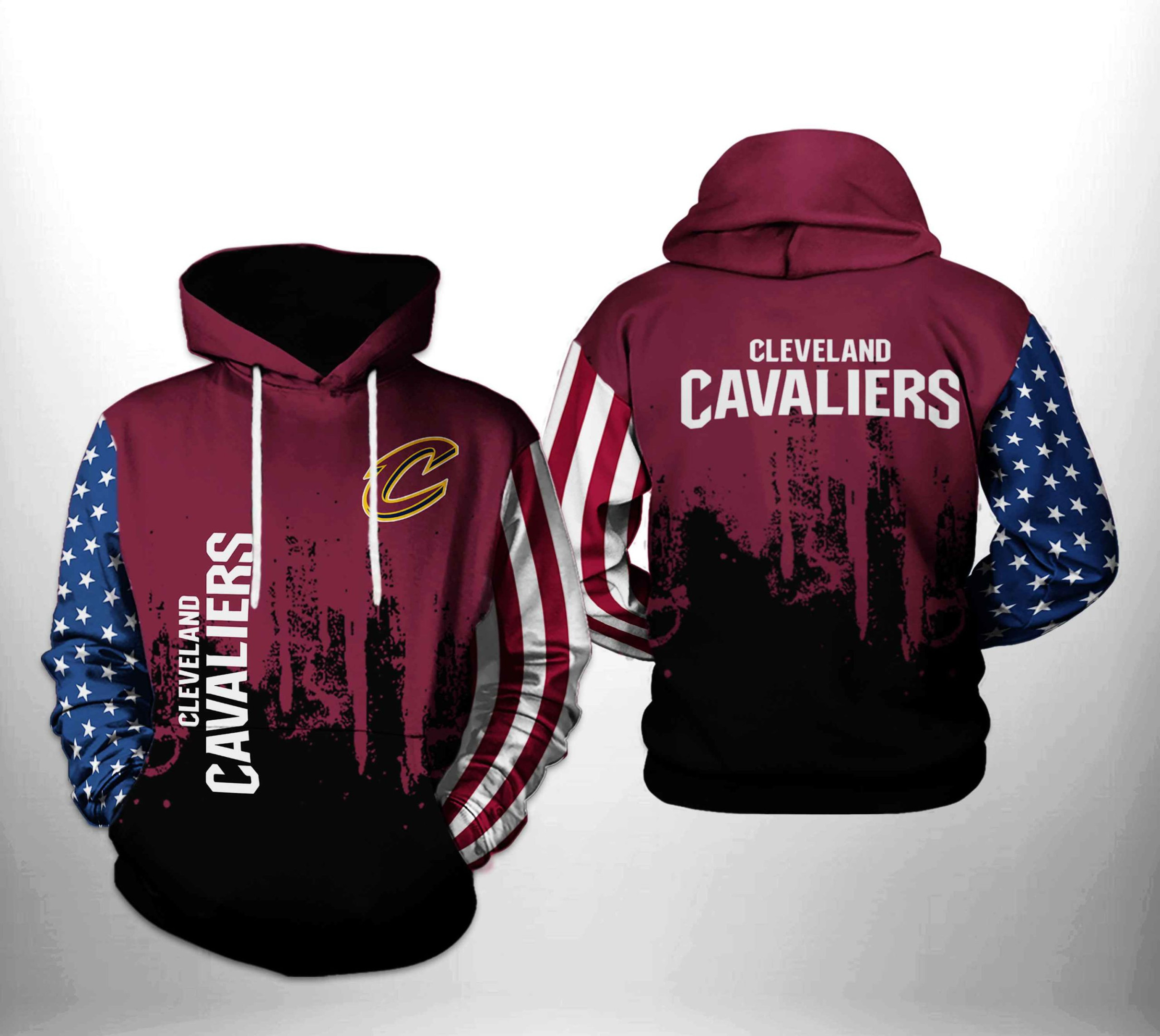 Cleveland Cavaliers Team US 3D All Over Print Hoodie & Zip Hoodie