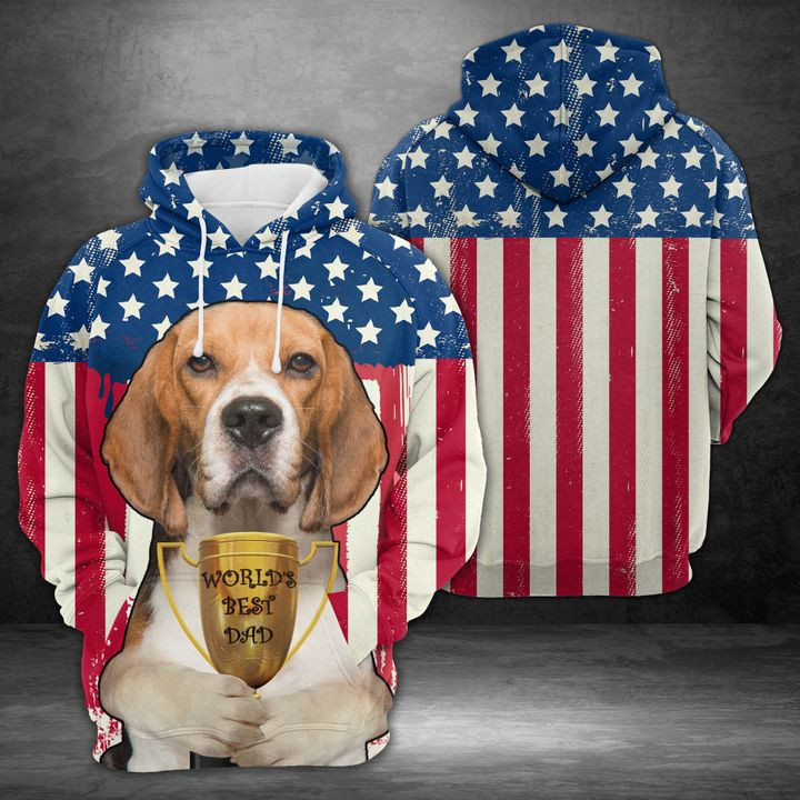 Dog Dad Beagle 3D All Over Print Hoodie & Zip Hoodie