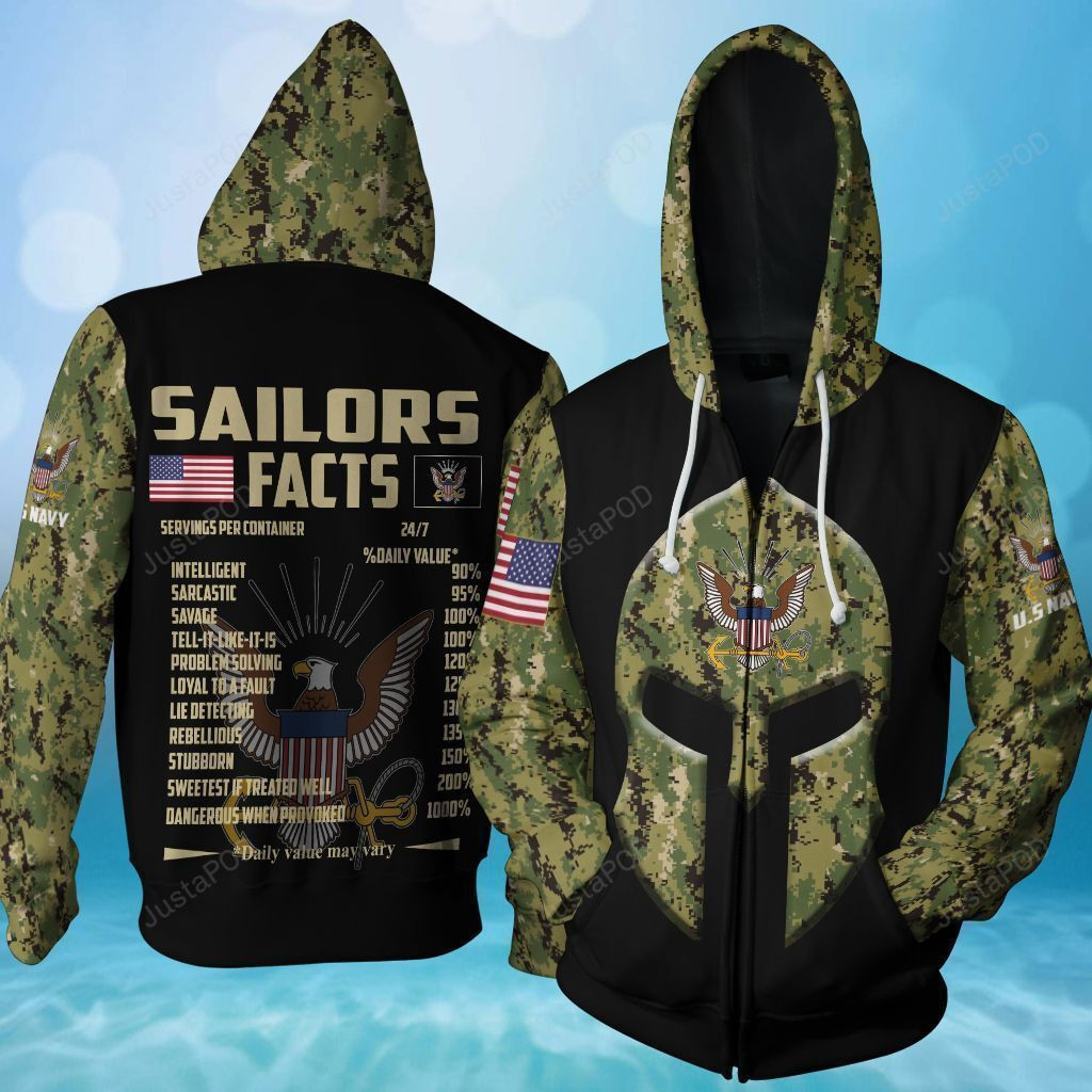 Us Navy 3D All Over Print Hoodie & Zip Hoodie