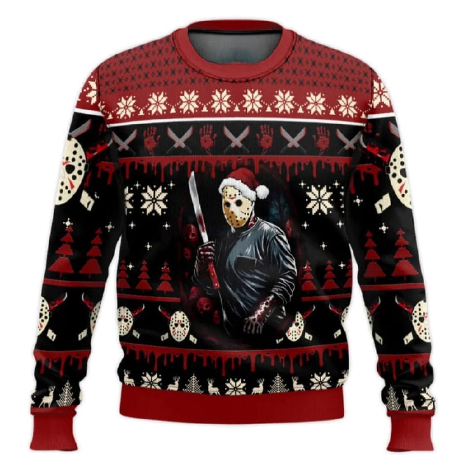 Jason Voorhees Firday The 13th Ugly Christmas Sweater