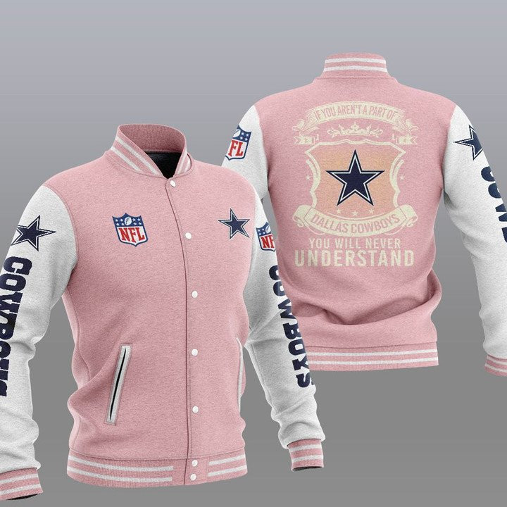 Cowboys Pink You Will Never Understand Baseball Jacket