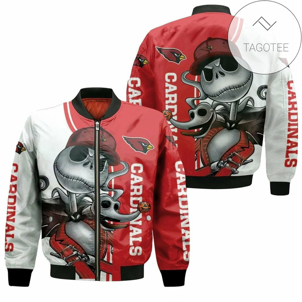 St. Louis Cardinals Jack Skellington And Zero Bomber Jacket