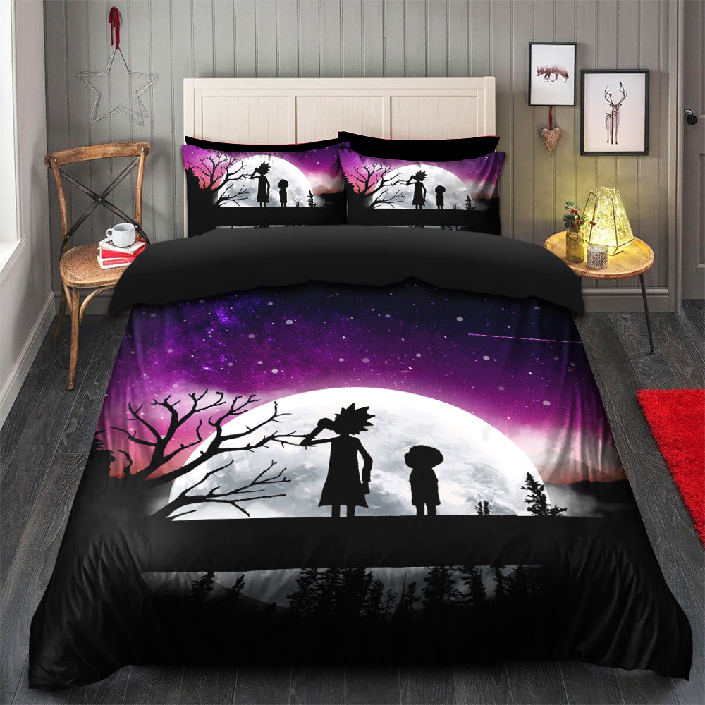 Rick And Morty Bedding Set Rick And Morty Moon Night Duvet Covers Black