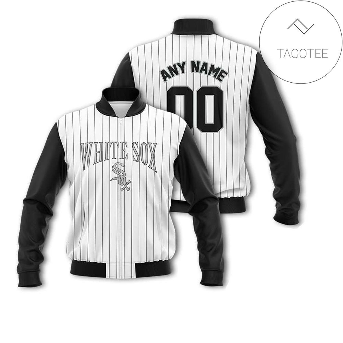 Chicago White Sox Custom Name Number Bomber Jacket V5