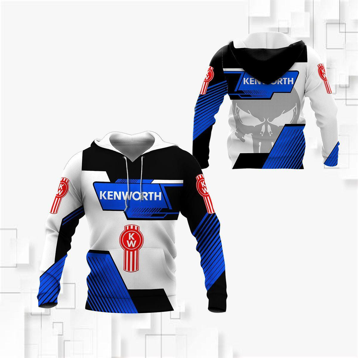 Skull Kenworth Trucks Racing Team 7k871 3d Zip Hoodie Hoodie Ii0