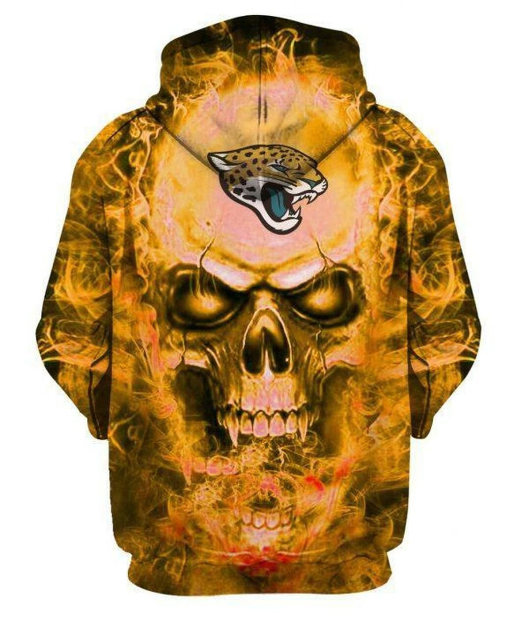 Jacksonville Jaguars Football Skull 3D All Over Print Hoodie & Zip Hoodie