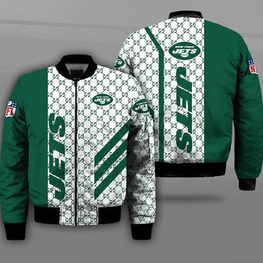 New York Jets White Green Bomber Jacket V2