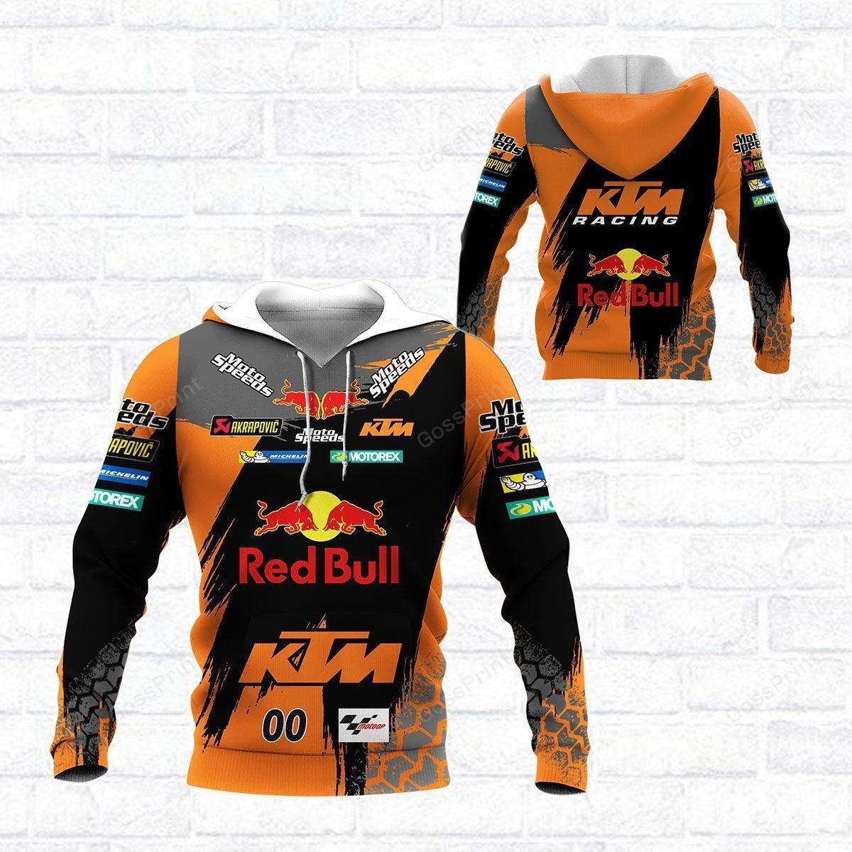 Moto Speeds, Motogp Red Bull Ktm Racing All Over Print Hoodie, Zip Hoodie 22