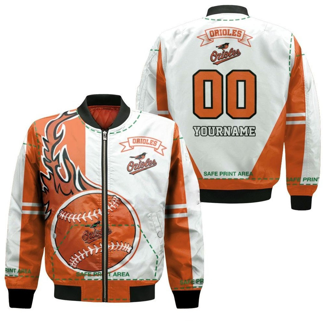 Baltimore Orioles Flame Ball Bomber Jacket