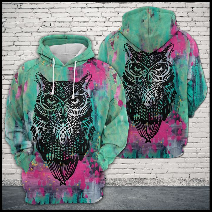 Owl Colorful 3D All Over Print Hoodie & Zip Hoodie