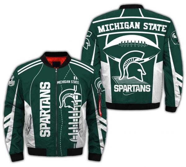 Michigan State Spartans Green Bomber Jacket