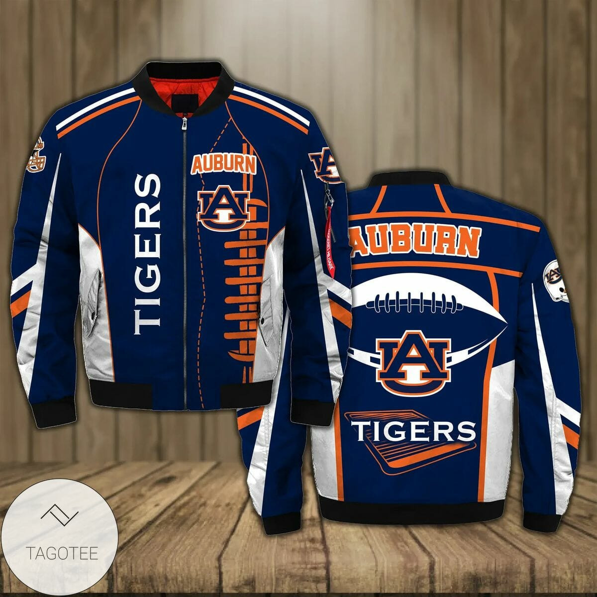 Auburn Tigers Navy Blue Bomber Jacket