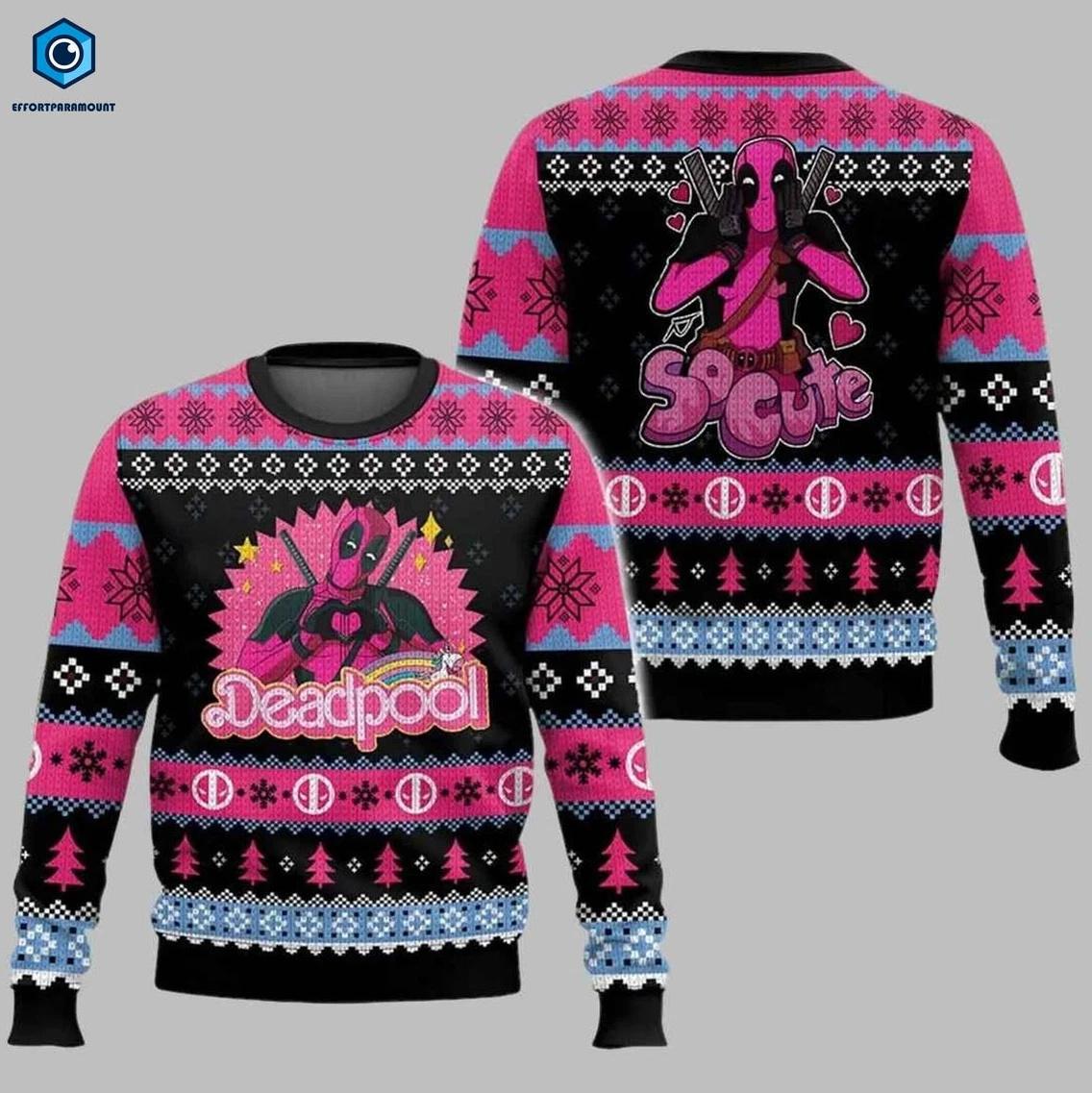 Deadpool So Cute Xmas Ugly Christmas Sweater