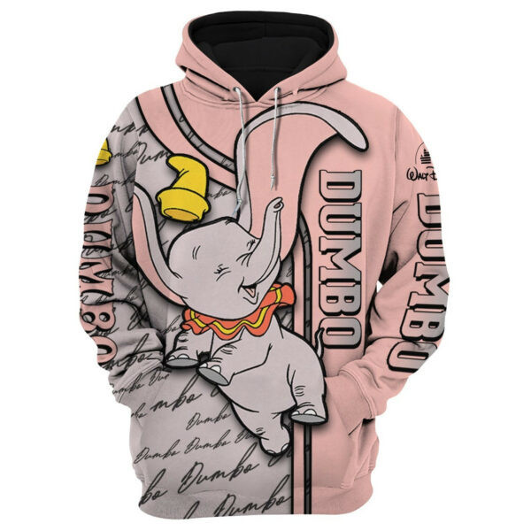 Dumbo Elephant Fan Gift, Dumbo Elephant Gift,   Cartoon Graphic Outfits Aop Hoodie, Zip Hoodie 1493