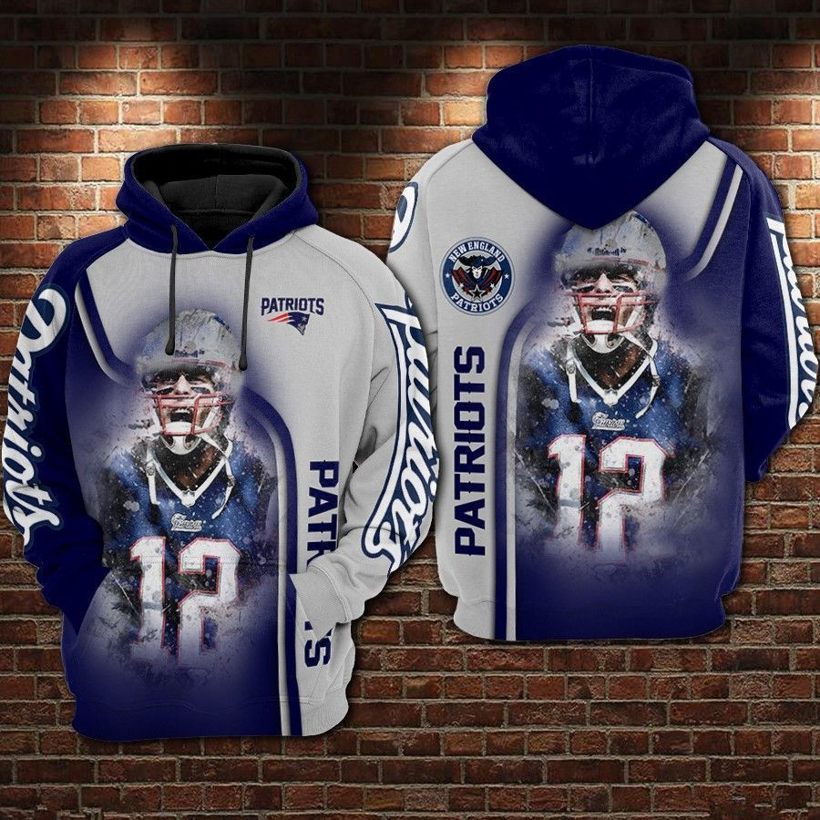 New England Patriots Football Tom Brady 3D All Over Print Hoodie & Zip Hoodie