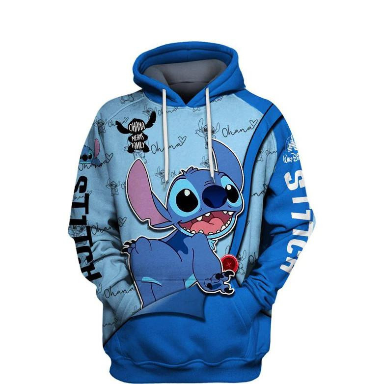 Adorable Stitch, Lilo And Stitch Disney, Funny Stitch Ver12 All Over Print Hoodie
