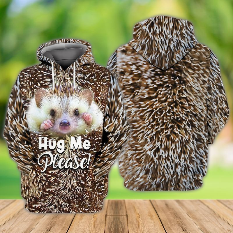 Hedgehog Hug Me Please 3d Hoodie Zip Hoodie