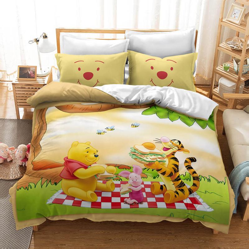 WTP Bedding Set DN Pooh And Friends Picnic In Sunset Duvet Covers