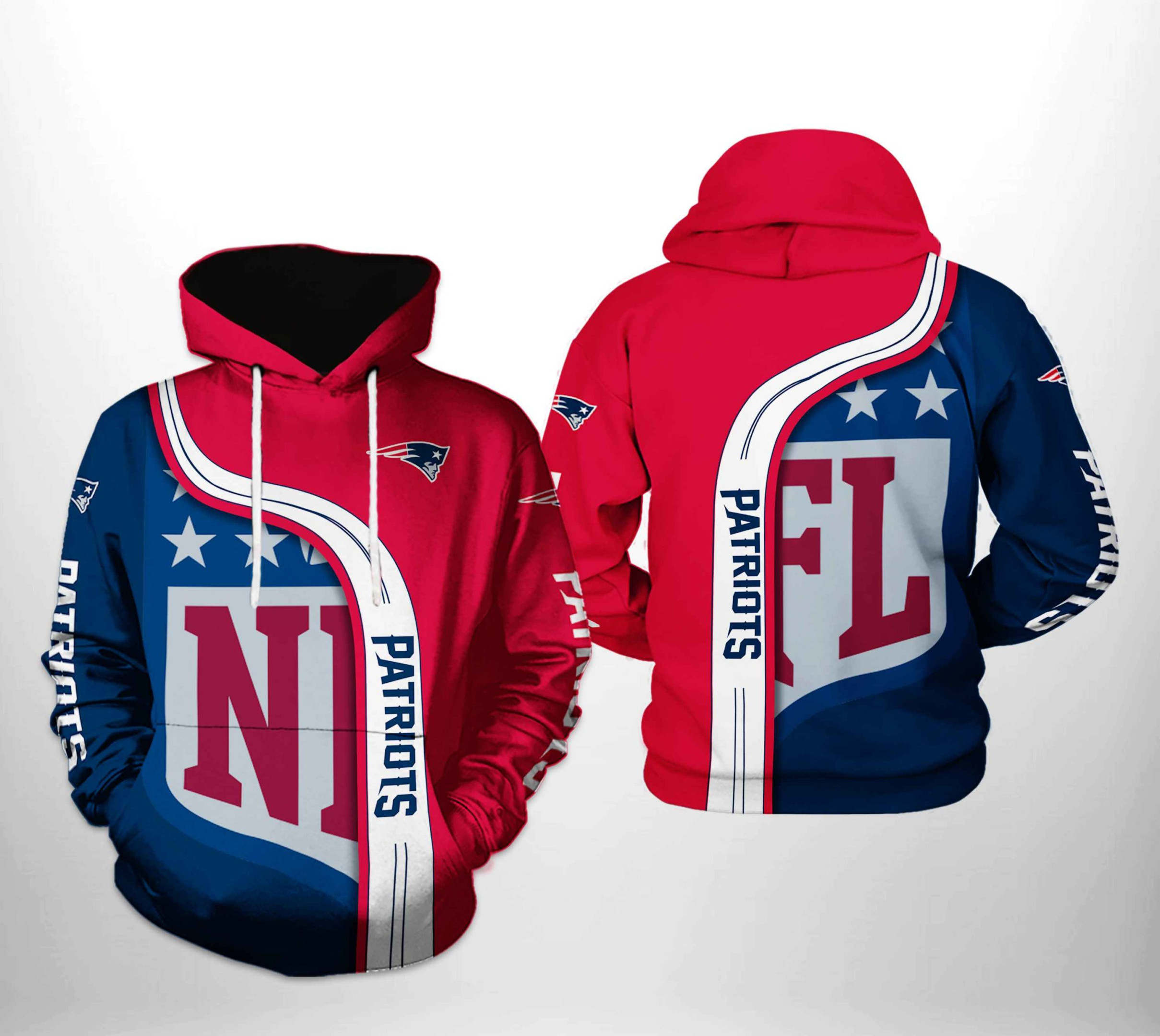 New England Patriots Team 3D All Over Print Hoodie & Zip Hoodie