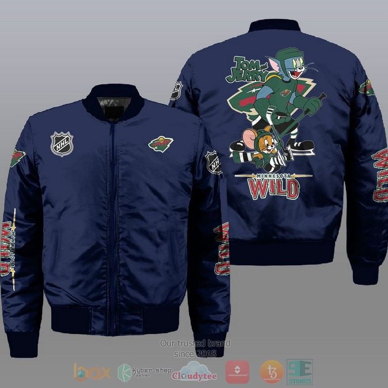Minnesota Wild Tom And Jerry Bomber Jacket