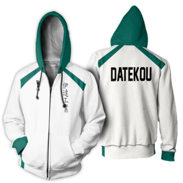 Haikyuu Date Tech High Shirt Dateko Costume Anime 2k903 Cartoon 3d Hoodie Zip Hoodie 533