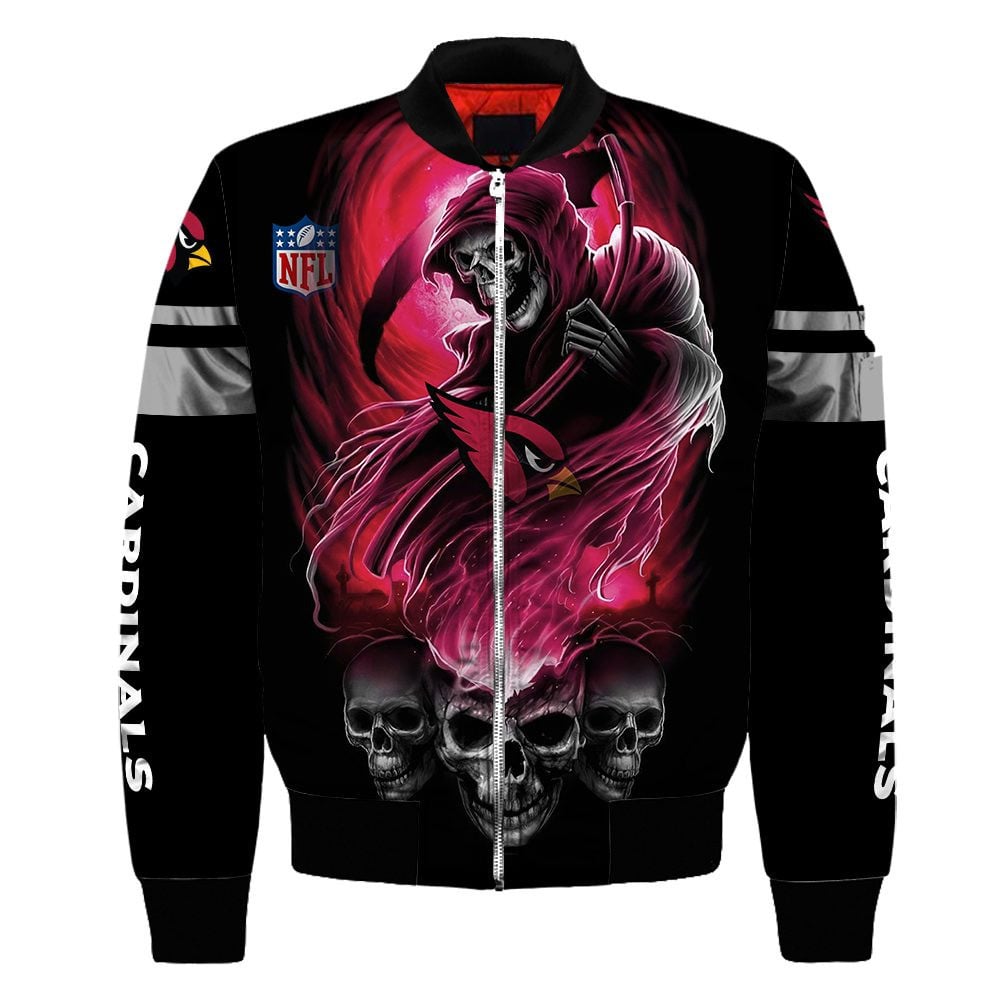 Arizona Cardinals Hades Black Bomber Jacket