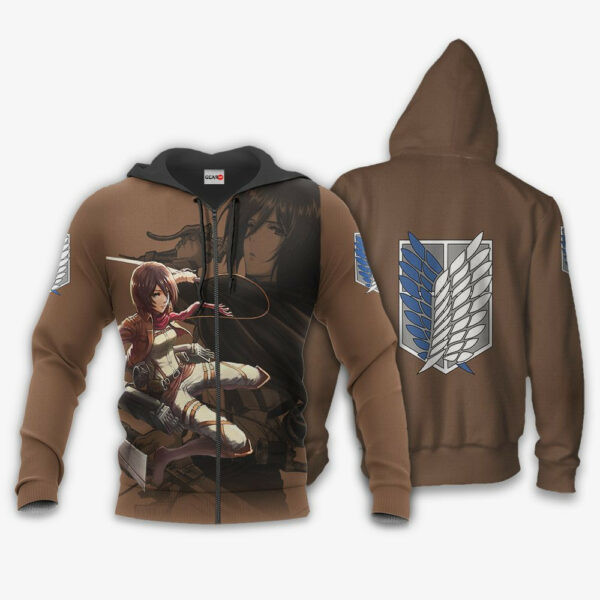 Aot Mikasa Ackerman Attack On Titan Anime 3k436 Cartoon 3d Hoodie Zip Hoodie 395