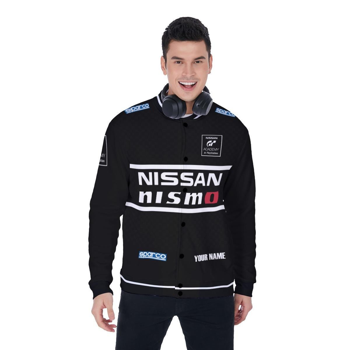 Nismo F1 Team Racing Nissan Sparco Apparel, Nissan Sparco Custom Baseball Jacket 40
