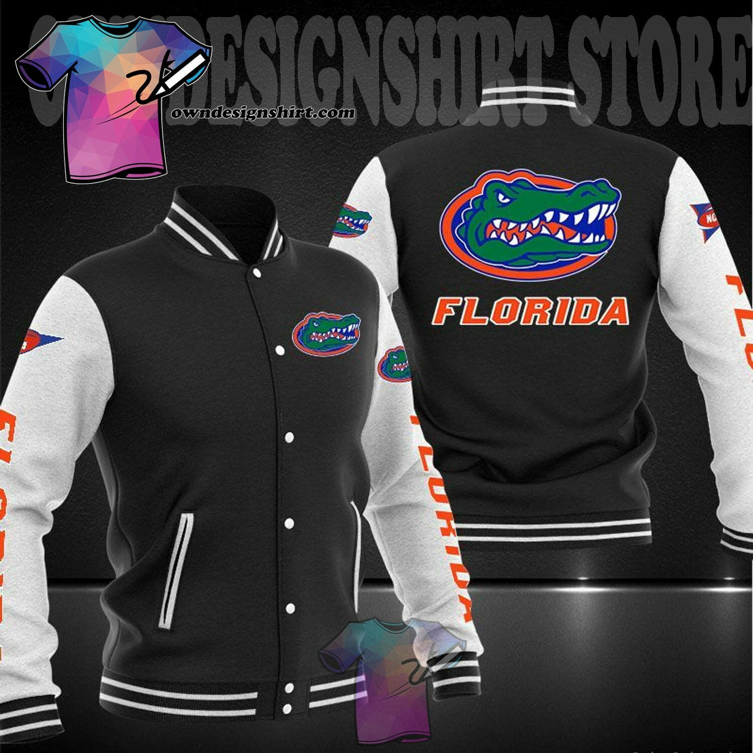 Florida Gators Black Baseball Jacket