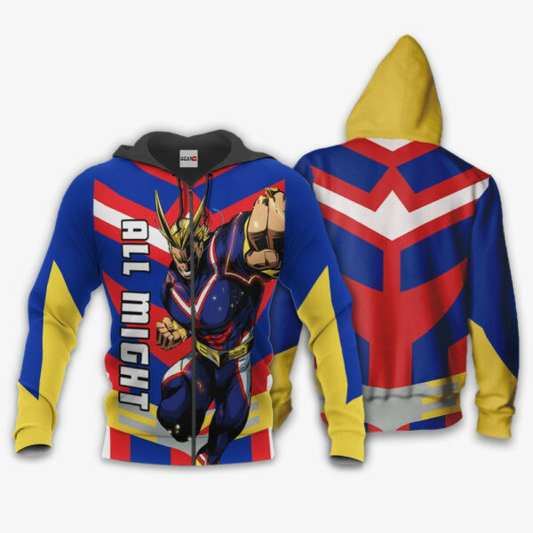 All Might Anime My Hero Academia 2k30 Cartoon Graphic Outfits Aop 3d Hoodie Zip Hoodie 317