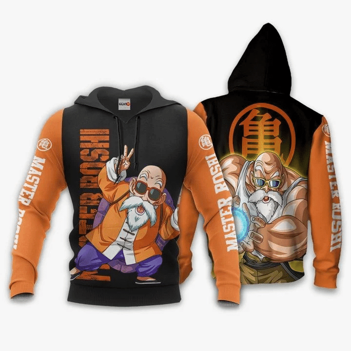 Master Roshi Dragon Ball 3d Hoodie Zip Hoodie
