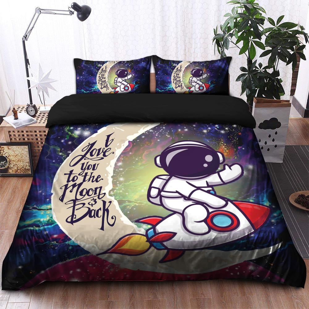 Astronaut Bedding Set Astronaut Chibi Love You To The Moon Duvet Covers
