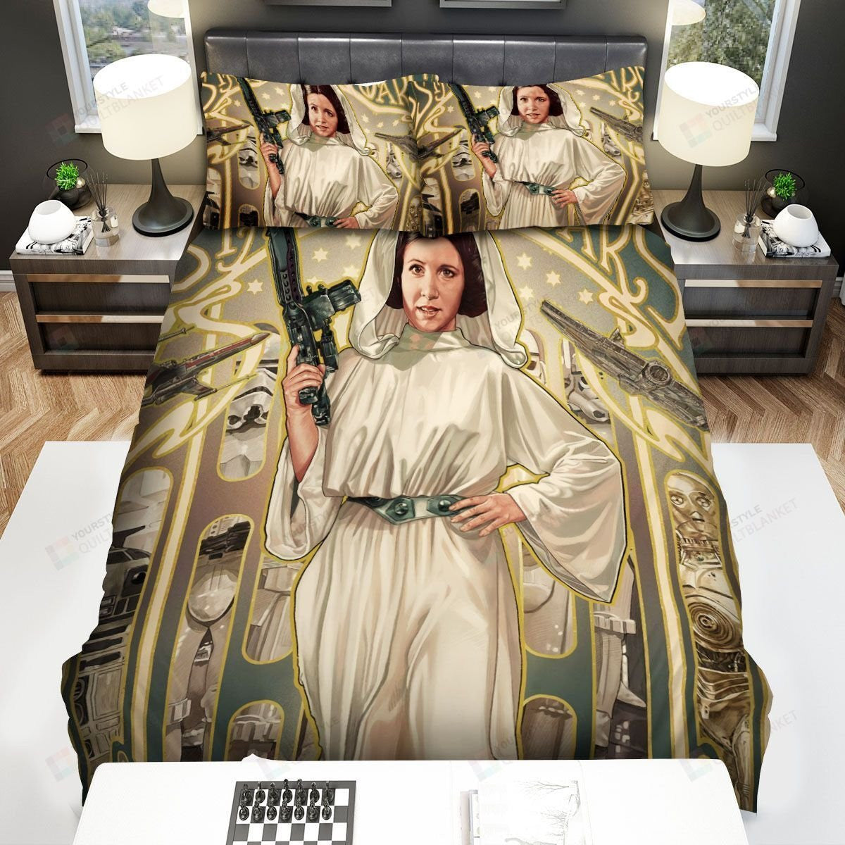 SW Bedding Set SW Princess Leia In The White Gown Duvet Covers