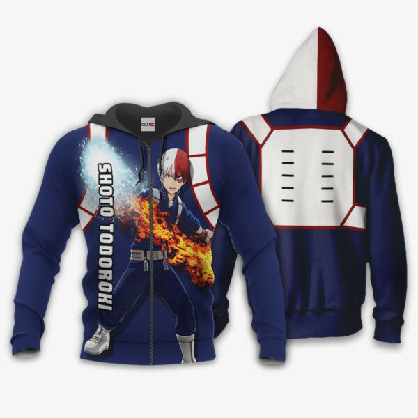 Shoto Todoroki Anime My Hero Academia 2k20 Cartoon Graphic Outfits Aop 3d Hoodie Zip Hoodie 2577